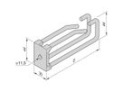 SCHROFF Doppel-Stahlkabelöse - DOP.KABELOESEN SET (75MM)5ST