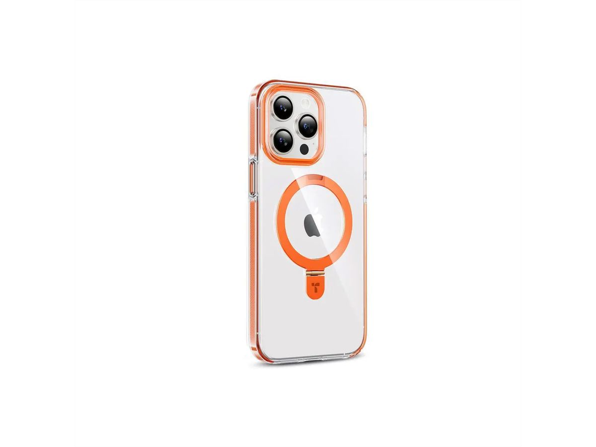 Torras UPRO Ostand Hue Hülle, iPhone 15 Pro, MagSafe, transparent