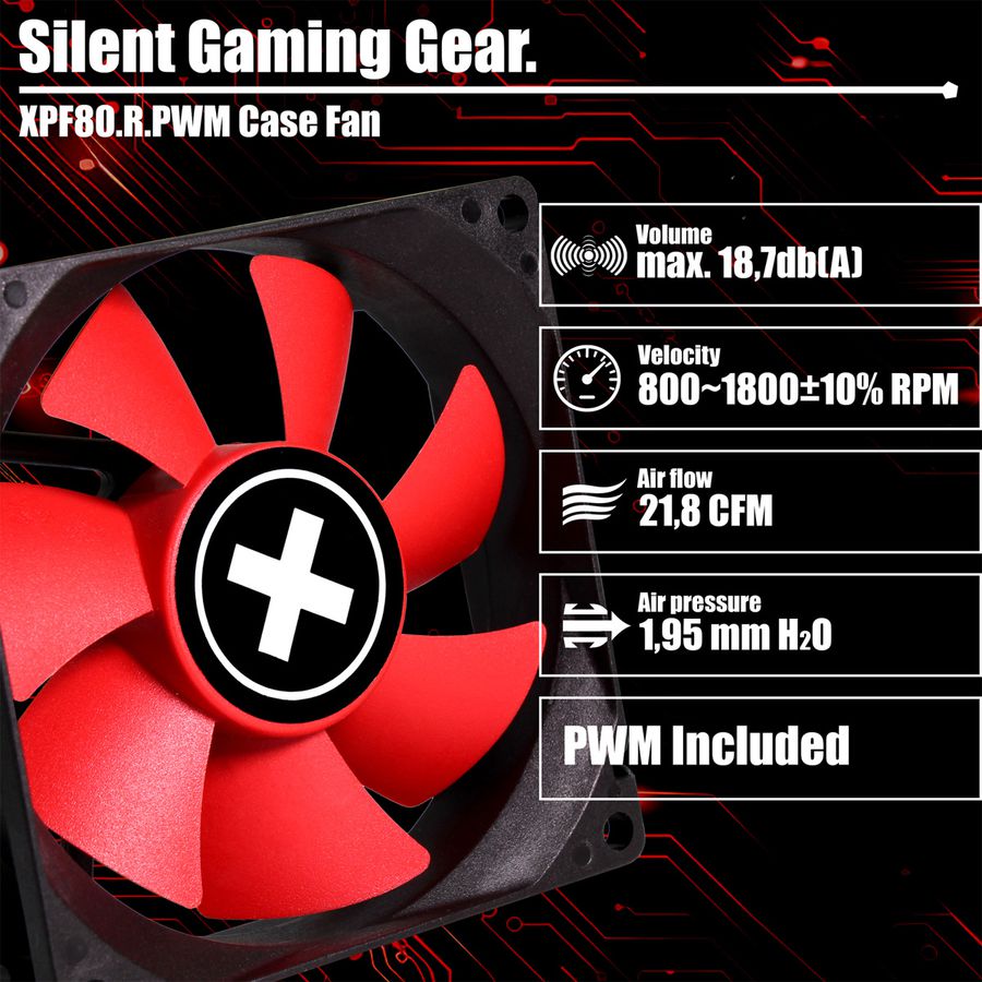 Xilence XPF80.R.PWM 80mm PWM Gehäuselüfter, 4PIN