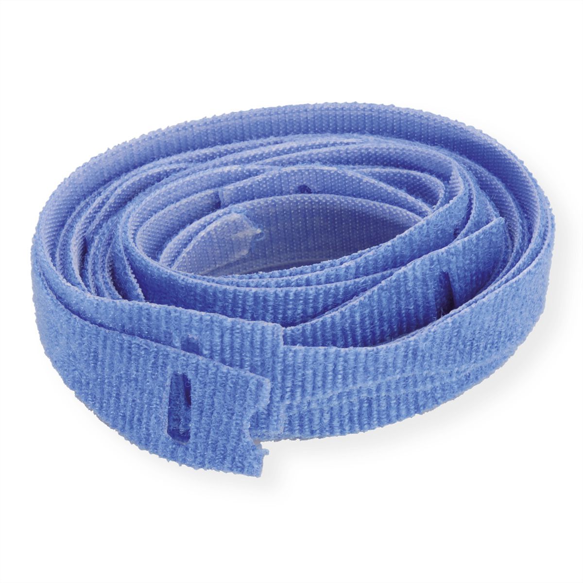 VELCRO® Bande avec languette, par 10, bleu, 20 cm