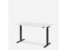 WRK21 Bureau Smart 120 x 80 cm, Hauteur réglable, Blanc uni / Noir
