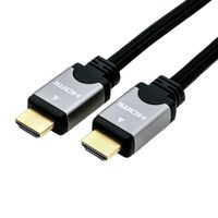 ROLINE Câble HDMI High Speed avec Ethernet, noir / argent, 1 m