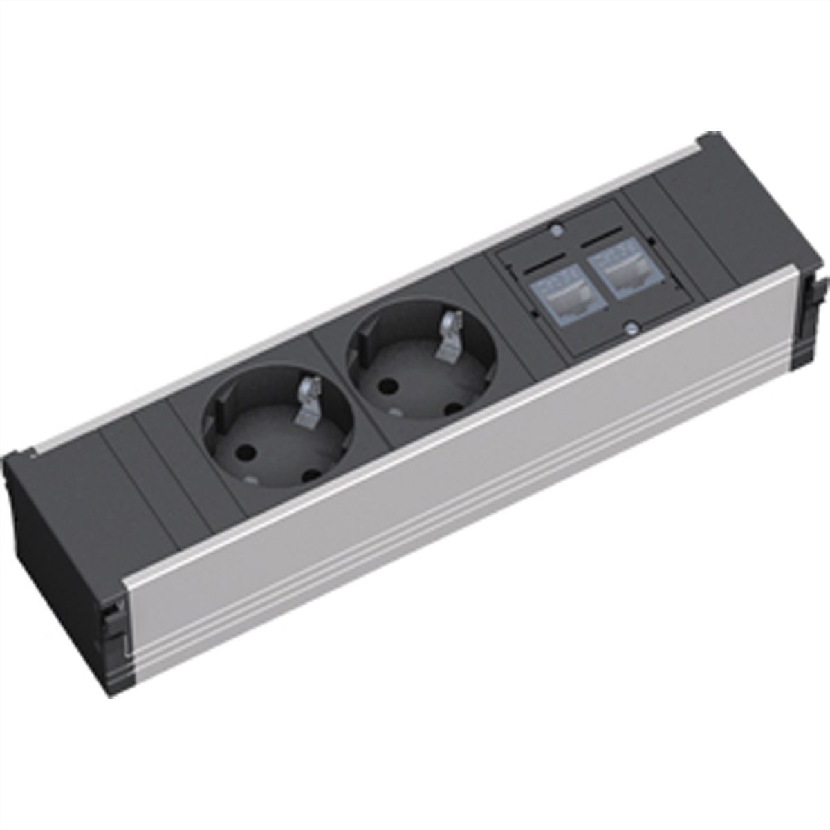BACHMANN CONI 2x contact de protection 2x CAT6 GST18, Chargeur USB 30W 1xABD 2,0m GST18