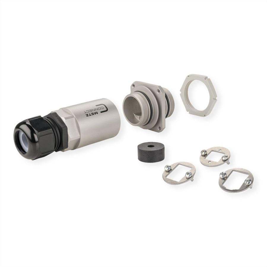 METZ CONNECT MCO IP69k boîtier de protection pour une utilisation en extérieur, kit de traversée de mur/boîtier