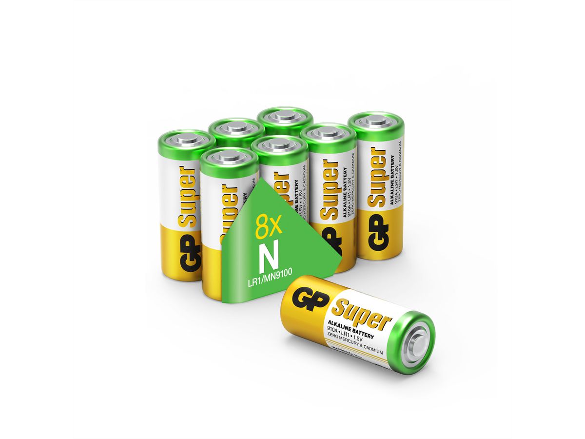 GP Super Batteries Alkaline N-Lady 8x, 1,5V