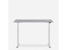 WRK21 Schreibtisch Smart 120 x 80 cm, Höhenverstellbar, Grau Uni / Weiss