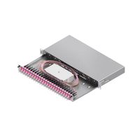 EasyLan Tiroir FO pour fusion basique catégorie C, 19" 1U, 24 ports, 24x SC-duplex, OM4