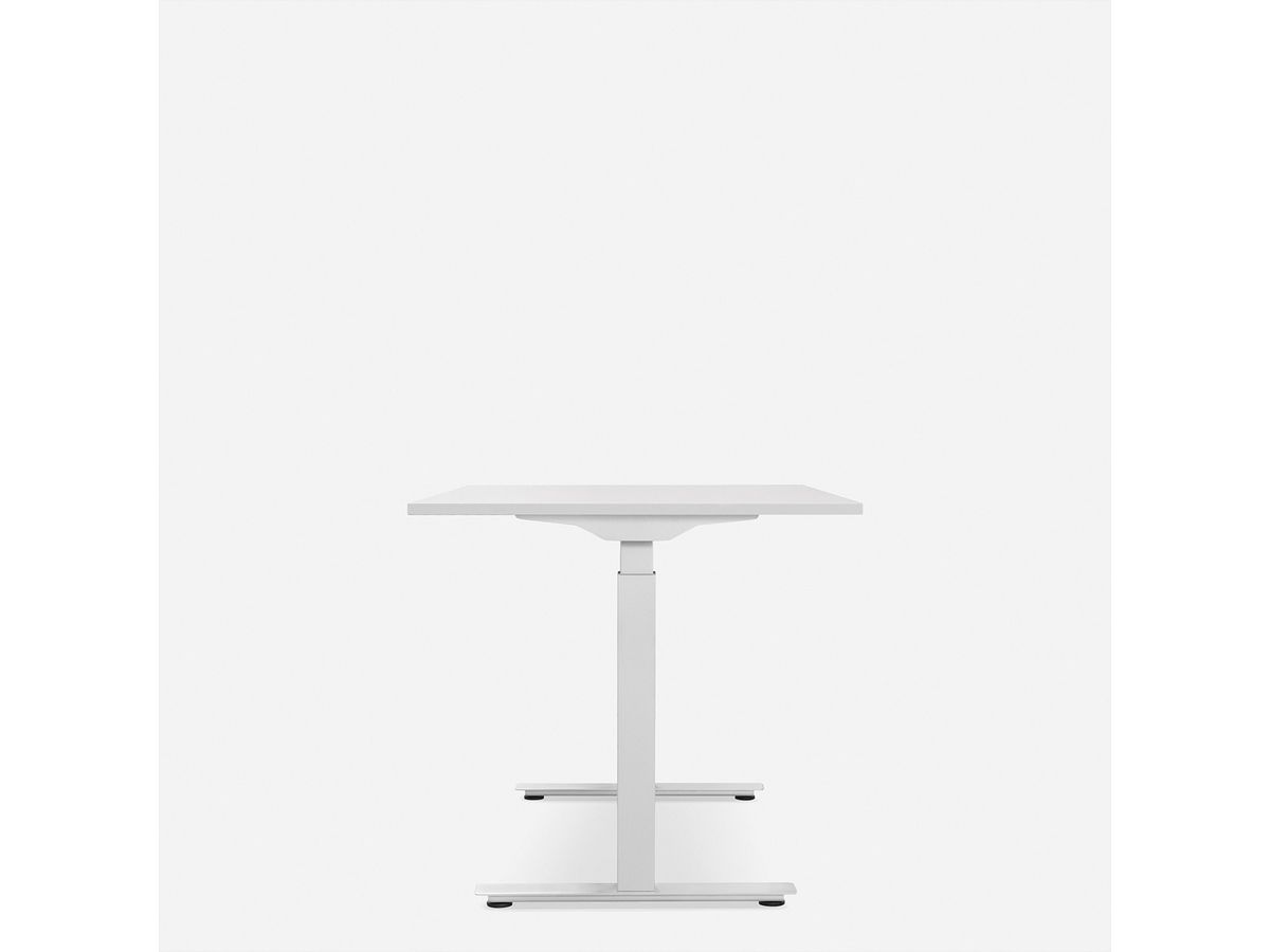 WRK21 Schreibtisch Smart 180 x 80 cm, Höhenverstellbar, Weiss Uni / Weiss