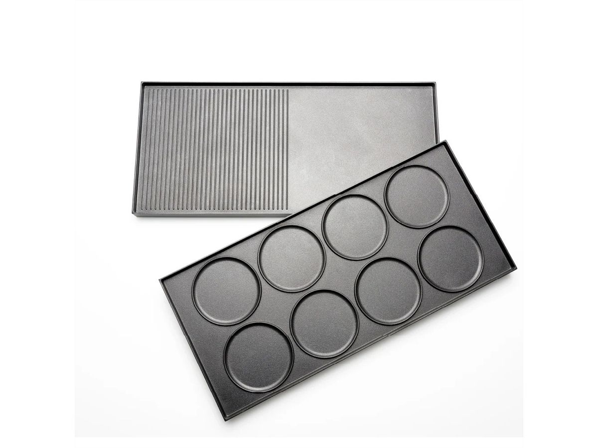 Grill à raclette et à pizza Solis pour 8 personnes, gris