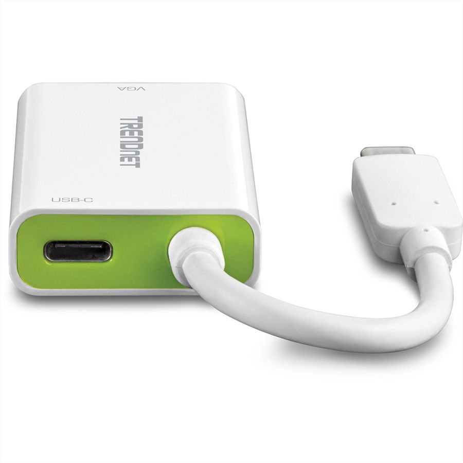 TRENDnet TUC-VGA2 USB-C VGA Weiß Kabelschnittstellen-/adapter