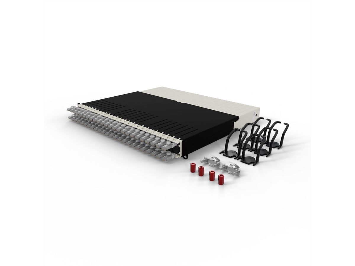 patchbox.one 8RU UTP gris Cat.6a 0,8m