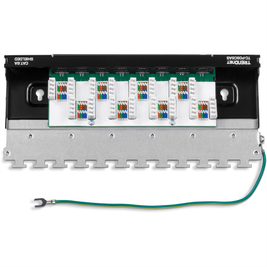 TRENDnet TC-P08C6AS Tableau de connexion renforcés à 8 ports Cat6A, avec fixation murale