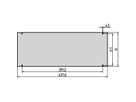 Face avant SCHROFF Inpac, 4 U, 2,5 mm, alu, anodisé, bords non traités