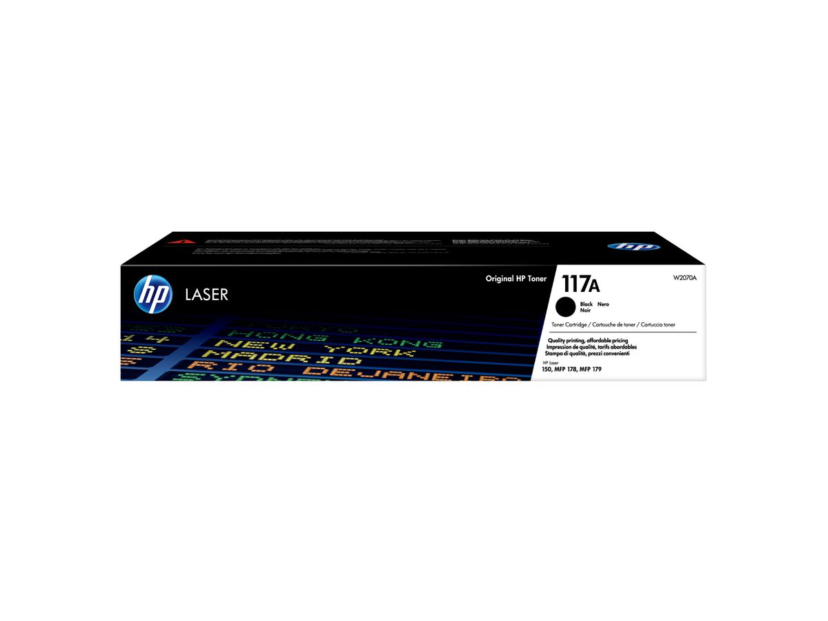 HP Cartouche de toner laser authentique 117A, noir