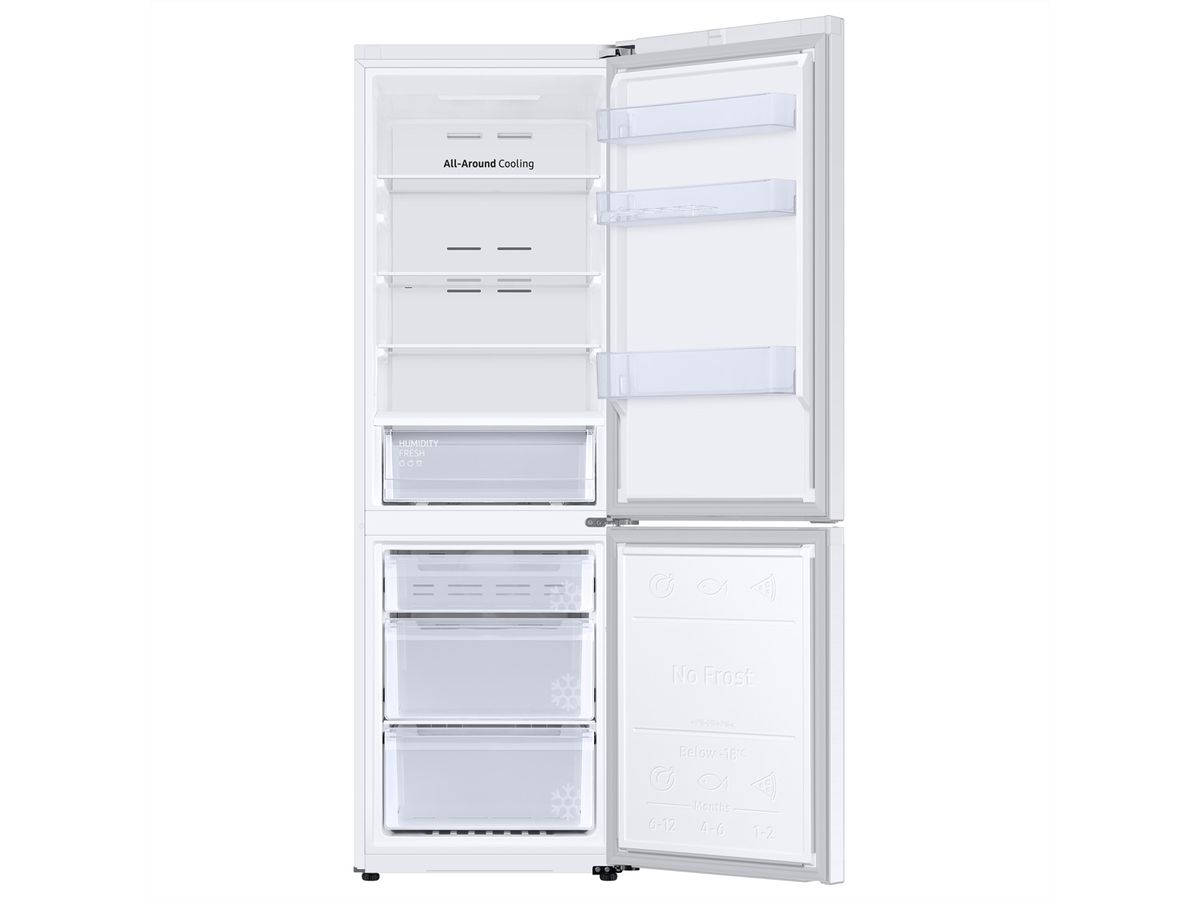 Samsung Kühl-Gefrierkombination RB7300 Bespoke, 344l, D, WiFi, Weiss mit Griffmulde