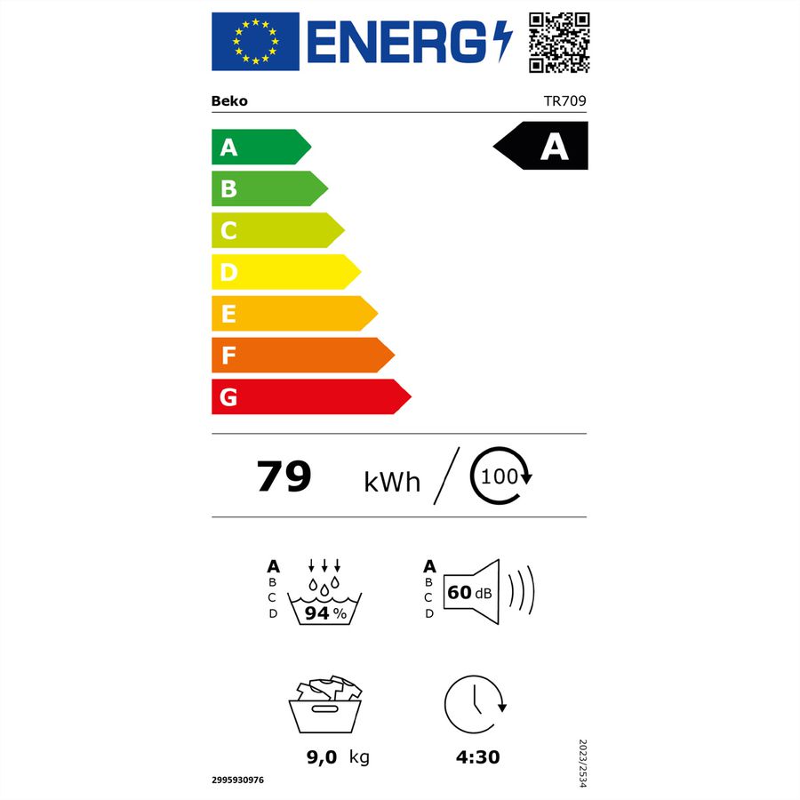 Beko Wäschetrockner TR709, 9Kg, A