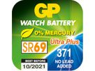 GP Batteries Uhrenbatterie SR920SW 371, 1 Stk, Silber-Oxid, 1.55V Low drain
