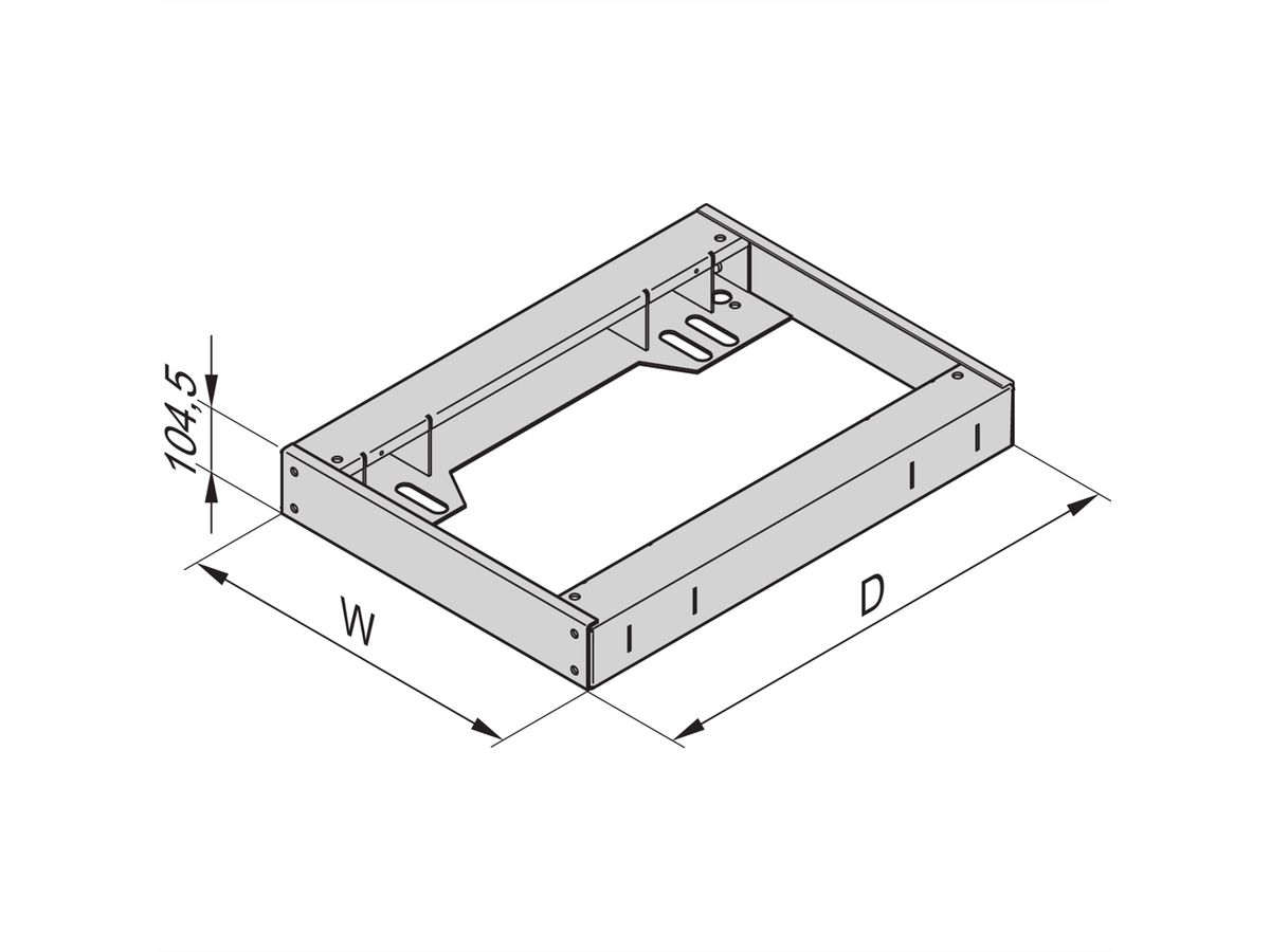 SCHROFF Sockel - SOCKEL SEISMIC 600B 600T