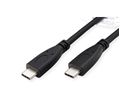 ROLINE RM USB 3.2 Gen 2 Kabel, C-C, ST/ST, 4K UHD-1, 10Gbit/s, Emark, 100W, schwarz, 1 m