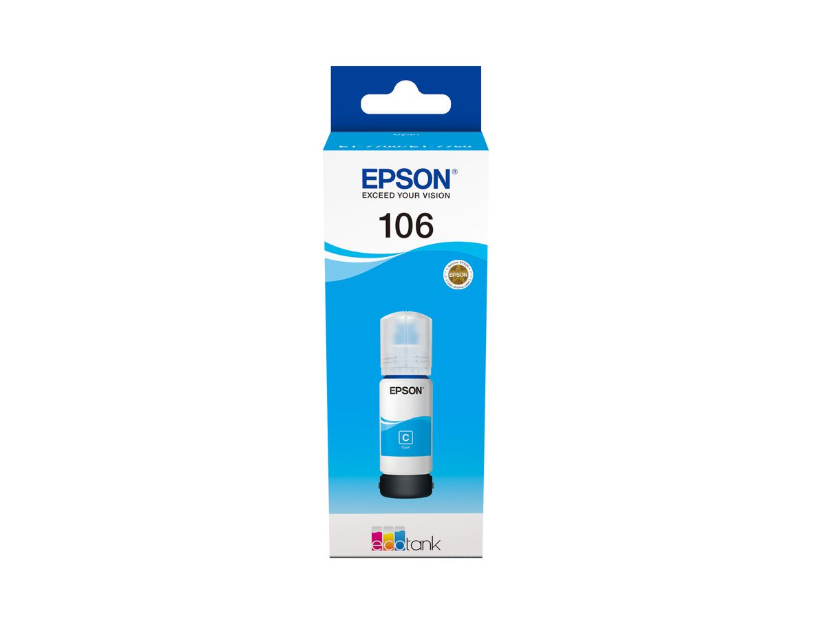 Epson 106 EcoTank Cyan ink bottle