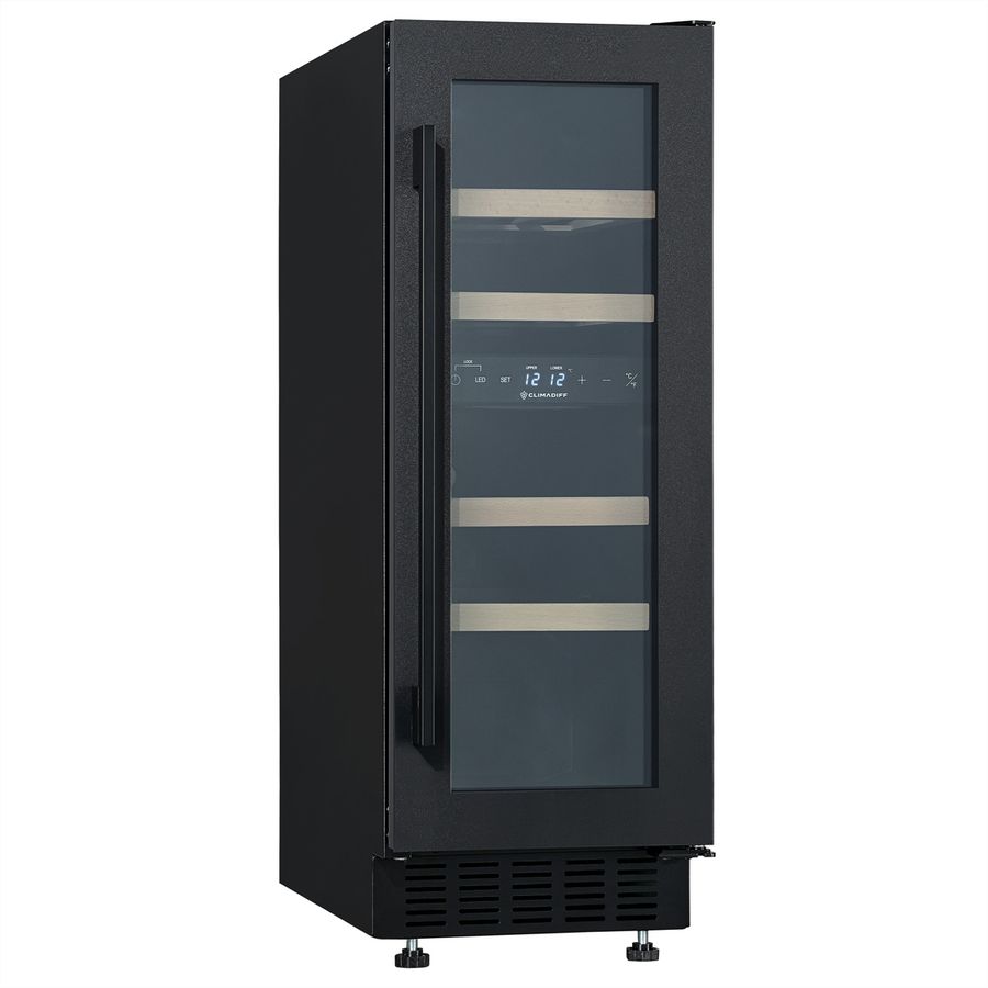 Climadiff Weinkühlschrank CBU18DZBM, Freistehend, 1 Zone, 18 Flaschen