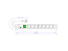 BACHMANN 19" PVC 7xCEE7/3 1xcommutateur courant 2,0m CEE7/7