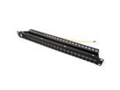 VALUE Panneau de brassage 19" pour keystones, 24 ports, 1U, blindé, noir
