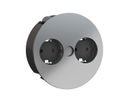 BACHMANN TWIST 2x contact de protection, embouts de câble, fiche de montage à contact de protection, chrome, 2 m