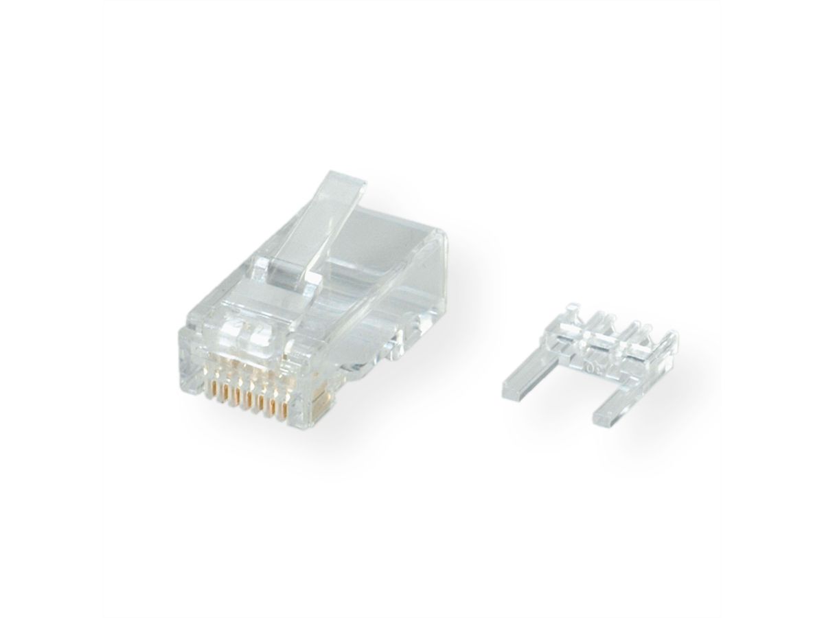 ROLINE Connecteur modulaire non blindé Cat.6 (Classe E) pour câble solide, 10 unités