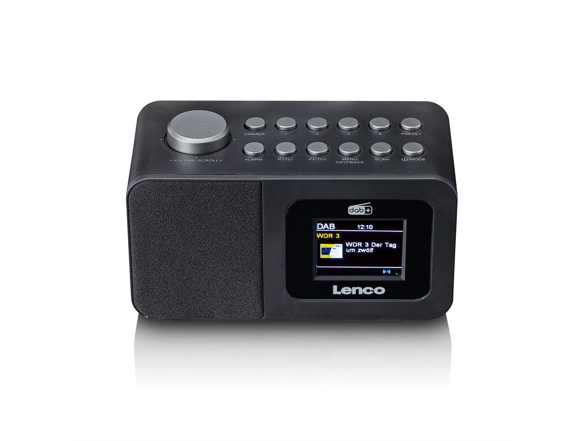 Lenco CR-625BK - Radio-réveil DAB+/ FM, BT, noir