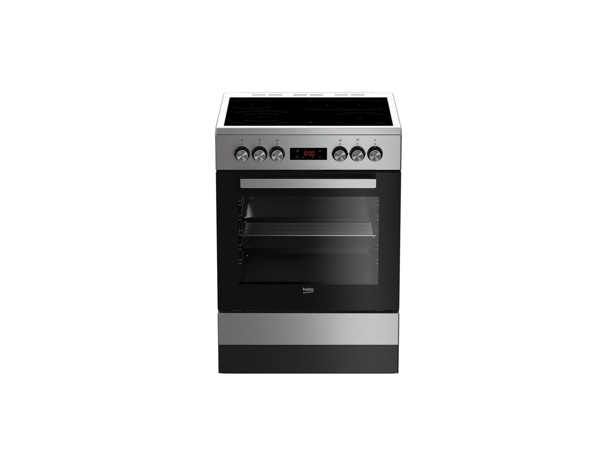 Beko Cuisinière électrique FSM67320GXS avec plaque vitrocéramique