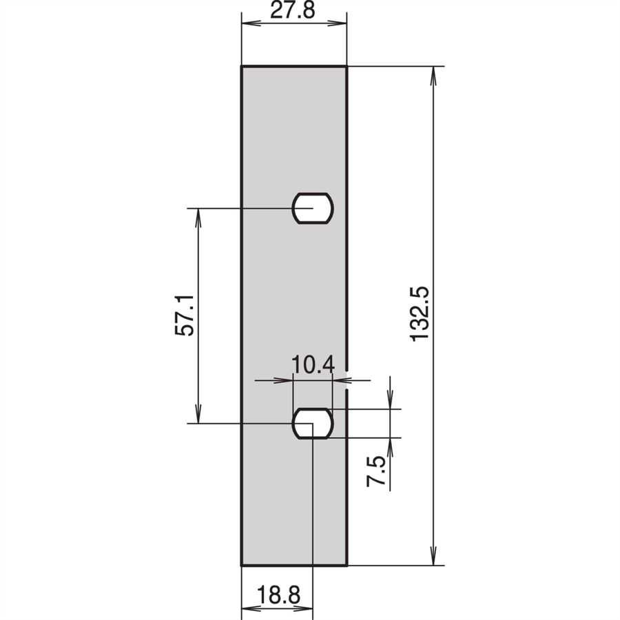 SCHROFF Deckplatten für Seitenwände Typ L - DECKPLATTE 3HE O.GRIFFL.