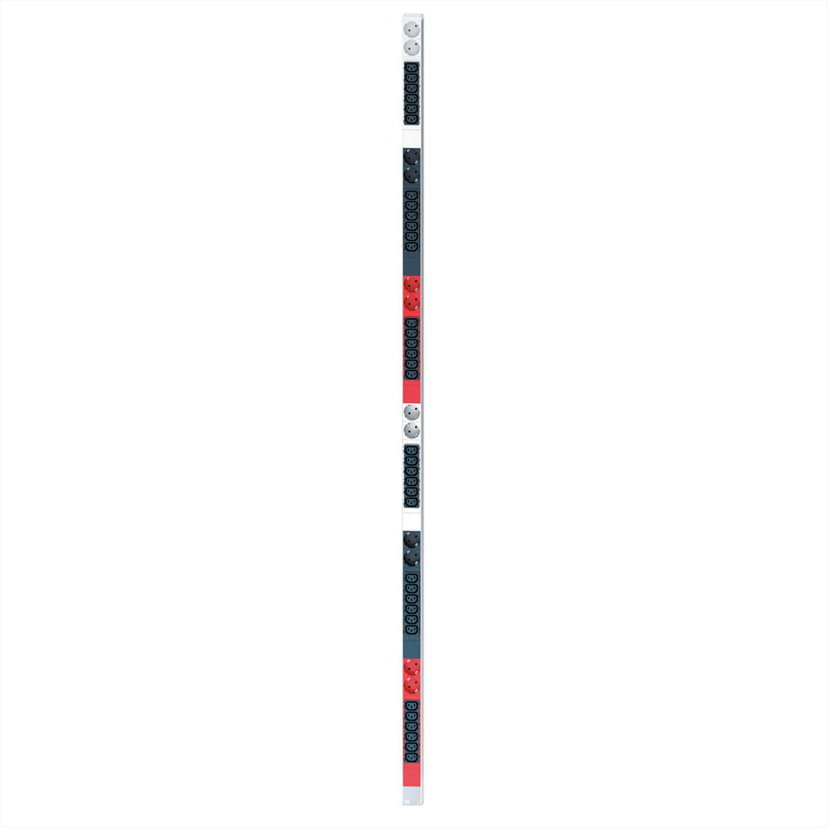 BACHMANN IT PDU ALU 0UH 36x C13 12x contact de protection, raccordement fixe 2x 3x 32A