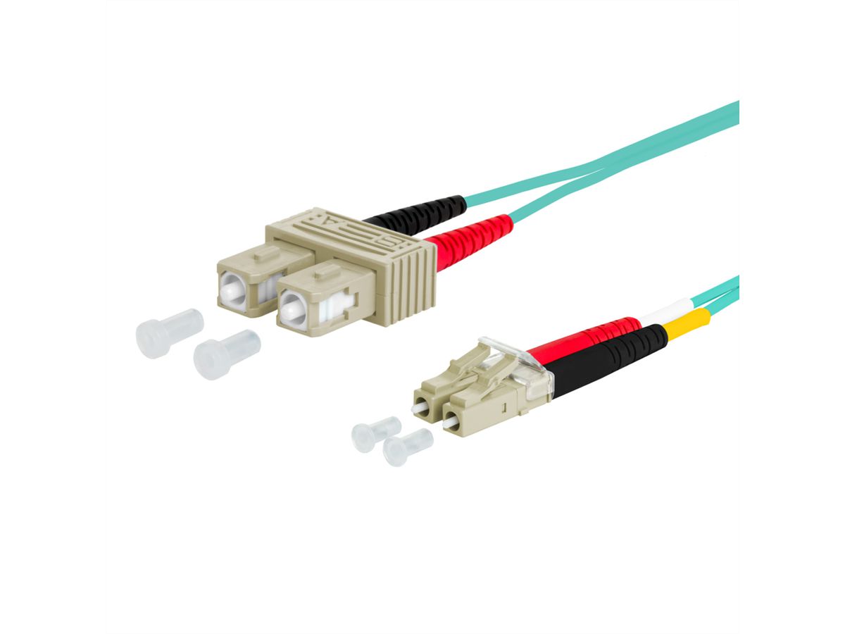 METZ CONNECT OpDAT Patchkabel, SC-D/LC-D OM3, 20 m