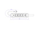 BACHMANN PRIMO 2 3xCEE7/3 1xUSB A/C 22W mit Schlaufe 2,0m CEE7/7
