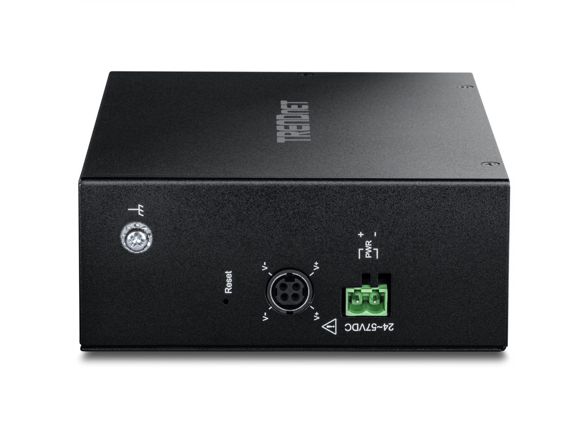 TRENDnet TI-PG743Bi Switch industriel Rail DIN Gigabit PoE+ L2 administrable à 7 ports 24 – 57V
