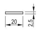 SCHROFF Face avant, plate, non blindée, découpe Sub-D, 3 U, 4 HP, 1 x 9 broches, 2,5 mm, alu, anodisé avant, conducteur arrière