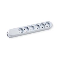 BACHMANN Prise multiple, 6x sans interrupteur, blanche