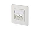 METZ CONNECT Keystone boîtier de raccordement encastré 2 ports non équipé blanc pur