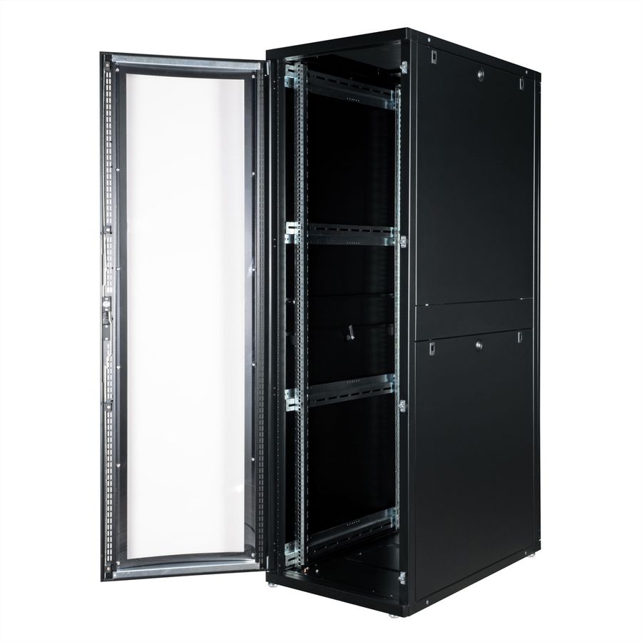 ROLINE 19-Zoll Serverschrank Pro 42 HE, 600x1000 BxT schwarz Plexiglas