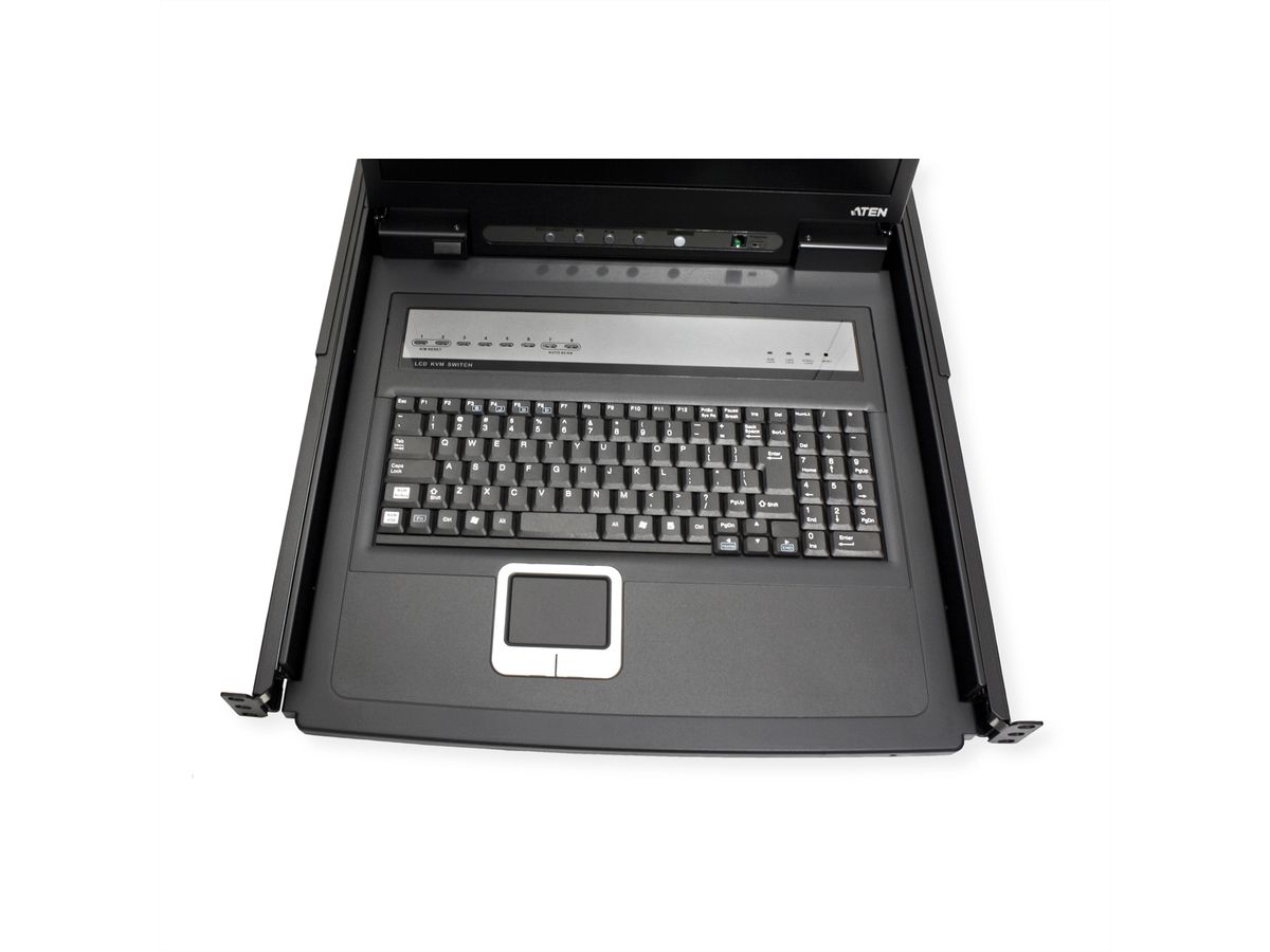 ATEN CL1308N Commutateur KVM, 48cm TFT, VGA, PS/2-USB, 8 ports, US-Layout