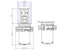 BACHMANN ELEVATOR 1x CEE 7/7 2x Euro, schwarz, 2 m