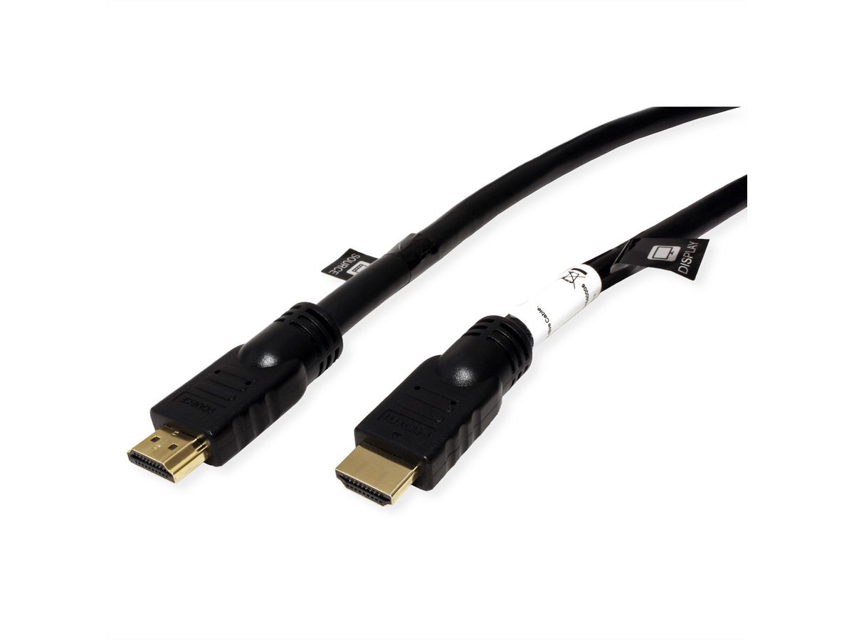 ROLINE UHD HDMI 4K Kabel, mit Repeater, 10 m