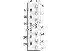 Connecteur SCHROFF Type H, EN 60603, DIN 41612, femelle, 15 contacts, longueur des broches 10.0 mm