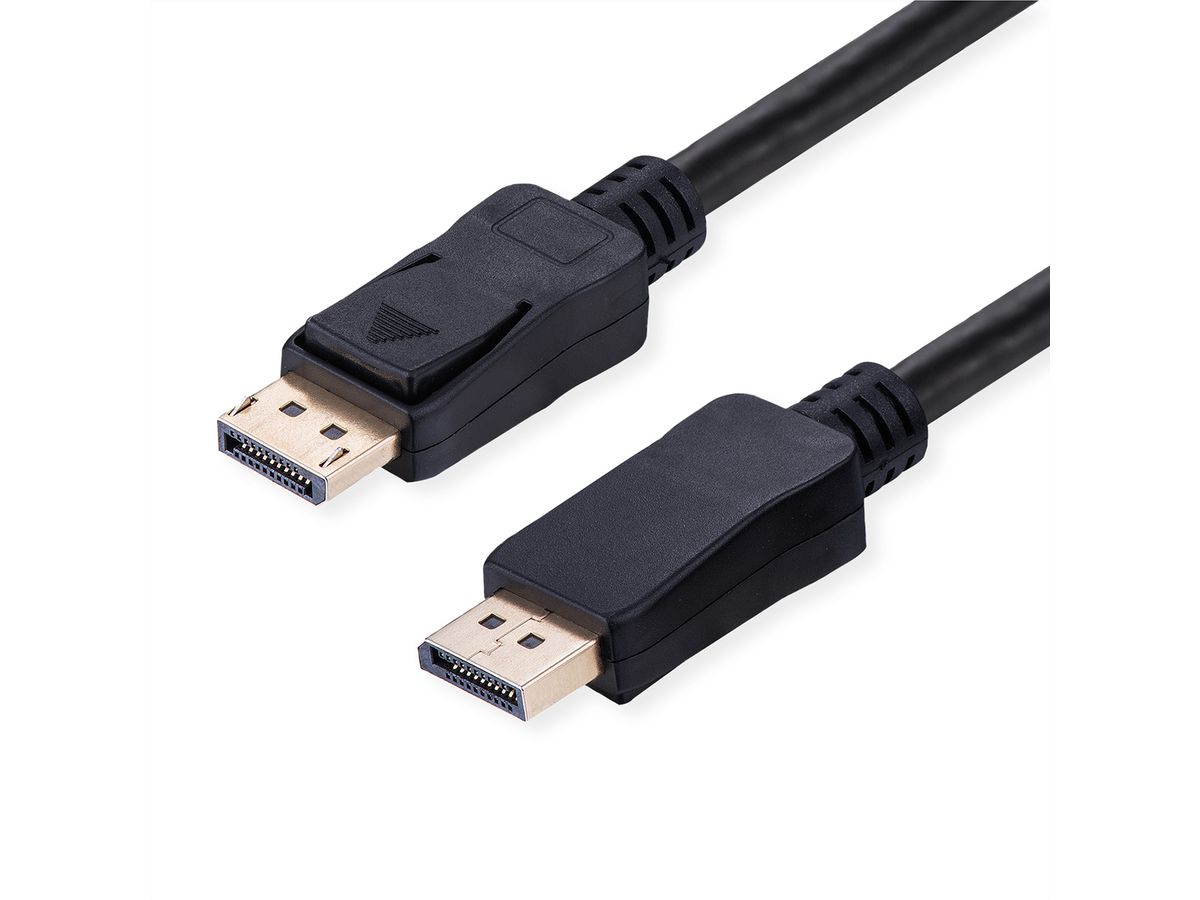 VALUE Câble DisplayPort v2.1, 16K, 80 Gbit/s, DP M - DP M, noir, 1 m