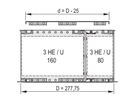 SCHROFF Abdeckblech für Anschraubung an die Seitenwand, 277,75 mm tief (VME64x) - ABDECKBL.EMC 42TE 277.75T 2ST