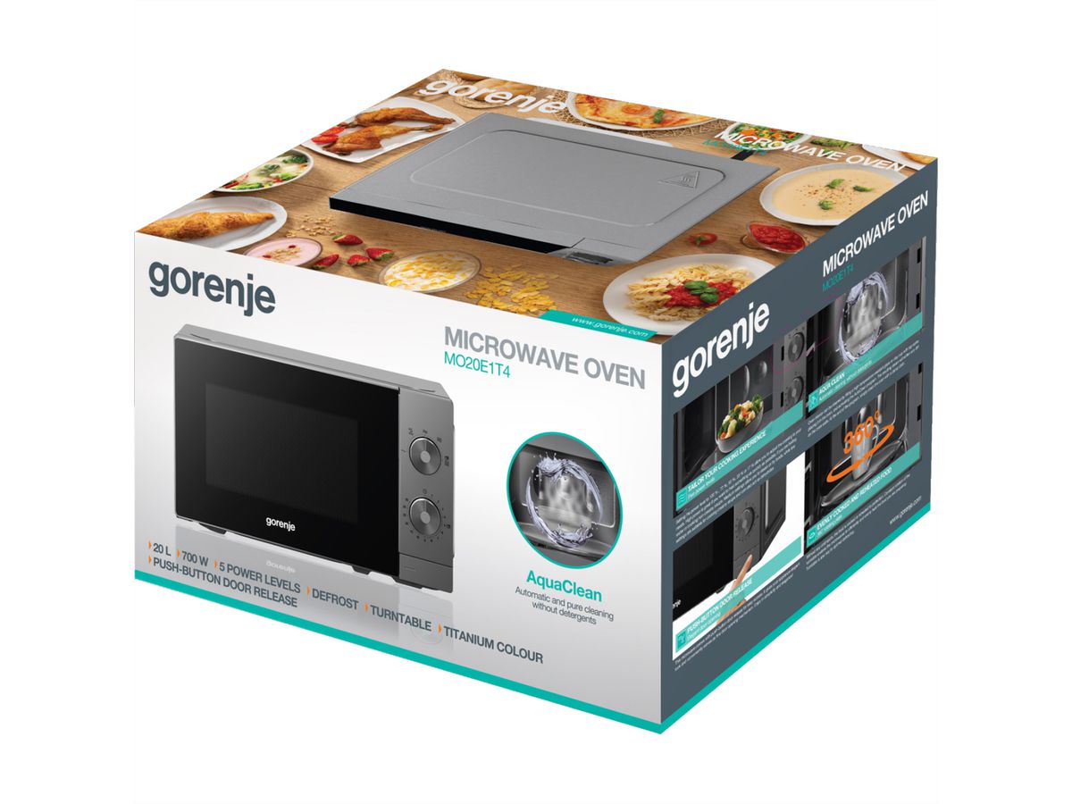 Gorenje Micro-ondes MO20E1T4, 700 W, 20 L