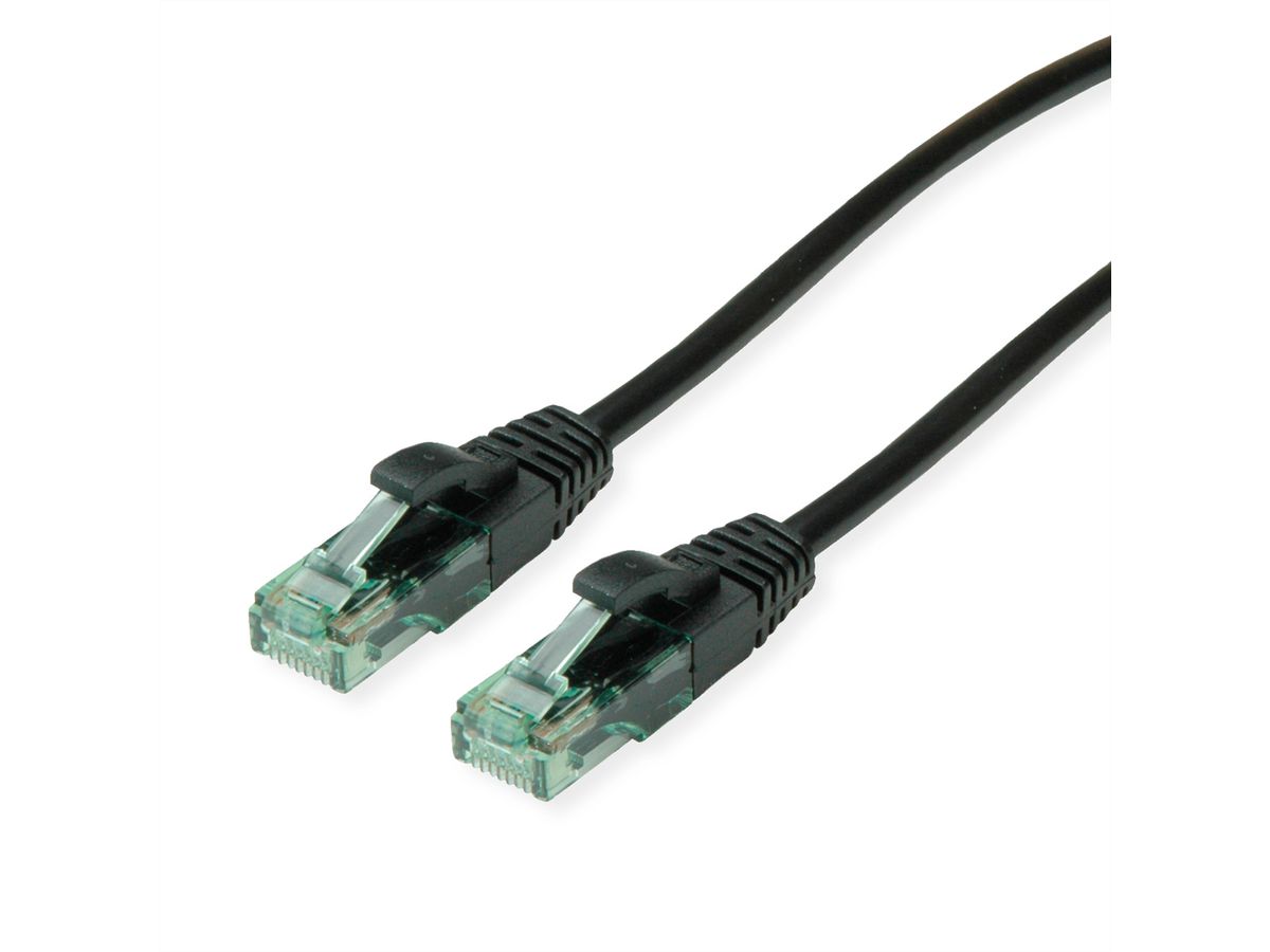 ROLINE RM Patchkabel Cat.6A UTP, schwarz, 0,3 m