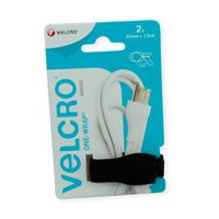 VELCRO® ONE-WRAP Bande Snack Size, réutilisable, noir