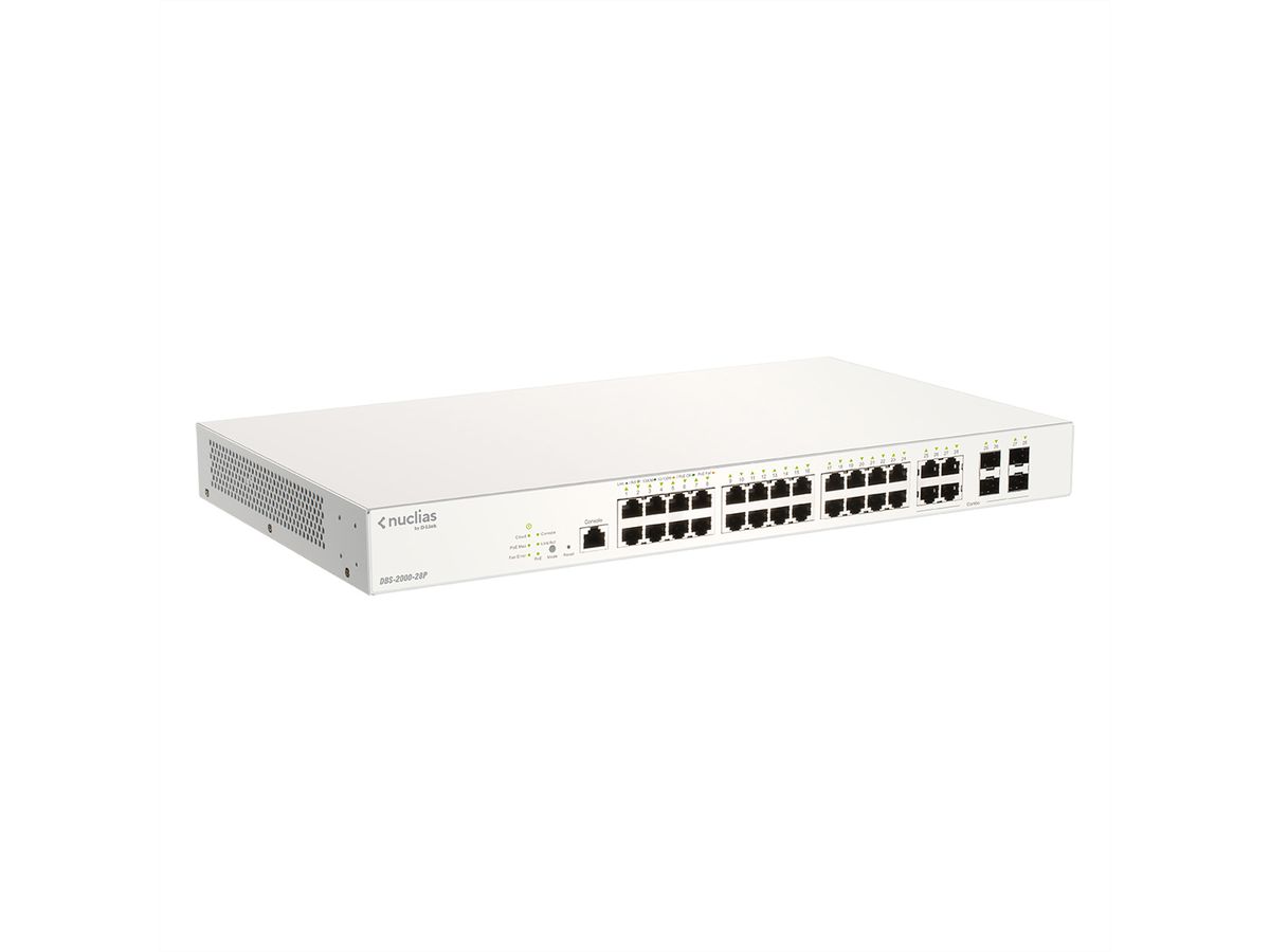D-Link DBS-2000-28P PoE+ Gigabit Switch 28-Port Nuclias Cloud Managed Layer2